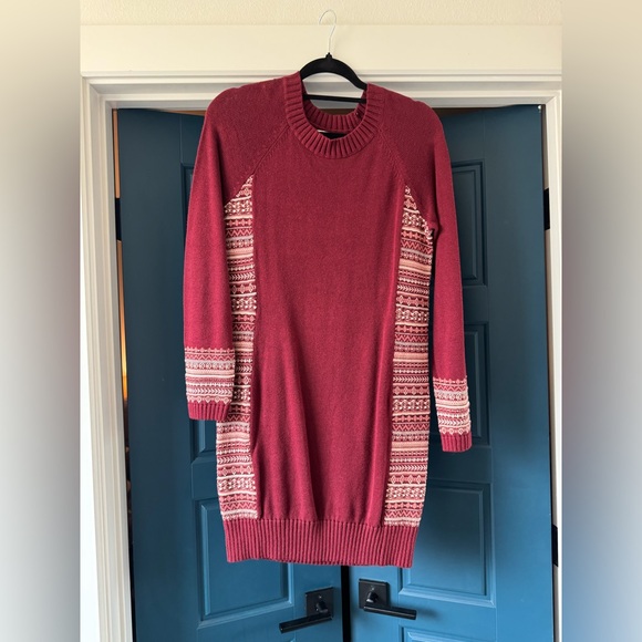 If It Were Me Burgundy Knit Sweater dress - Picture 1 of 4